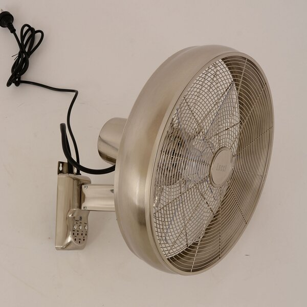 Zidni ventilator Breeze, kromirane boje/prozirni, Ø 41 cm - Beacon Beacon Lighting, Breeze, Metalik, Dnevna soba, Plastika