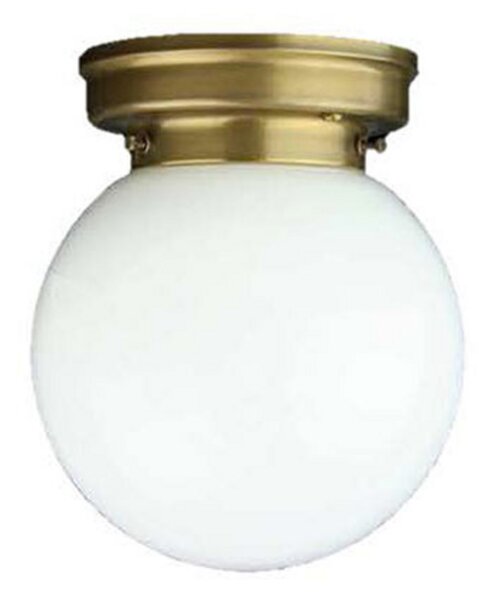 Berliner Messinglampen Stropno svjetlo D99-115 op B sa sjenilom od opalnog stakla, prigušiva, Zlato / mjed, Područje hodnika, Metal, Metak
