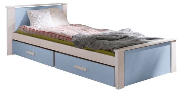 Krevet Henderson 115, Plava, Bijela, 72x99cm, Bor