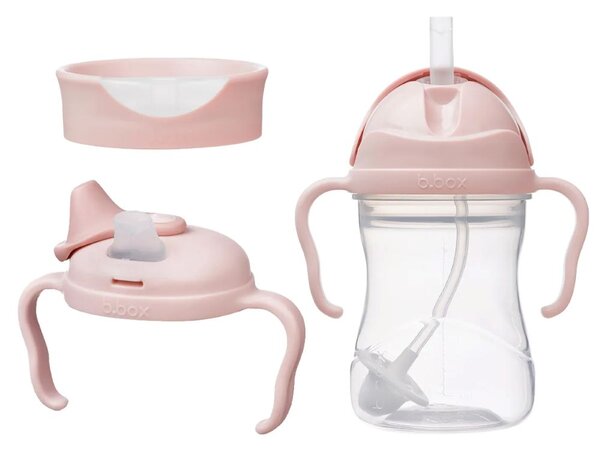 B.box Sippy cup bočica 3u1 prijelazni set za piće 240 ml, Blush
