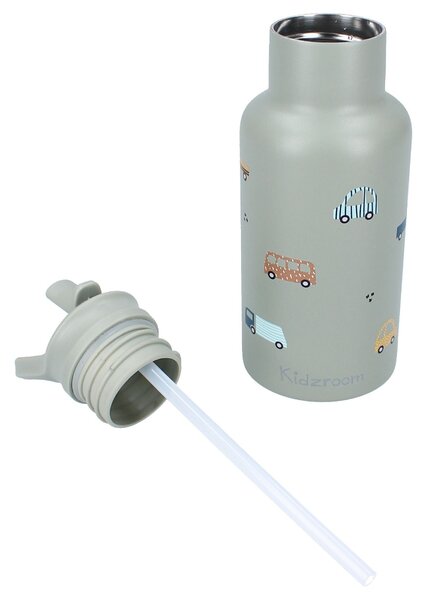 Kidzroom boca za vodu Sweet Cuddles 350 ml - zelena s autićima