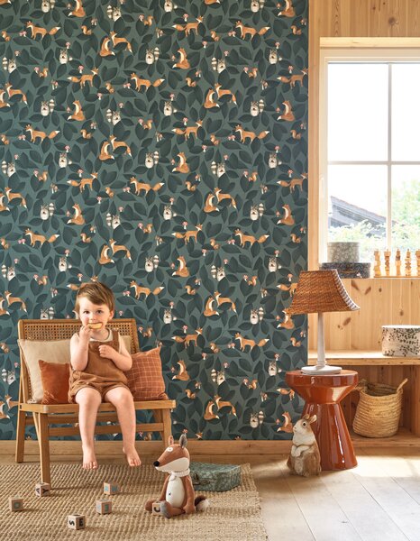 Dječja tapeta Woodland Friends 4 boje