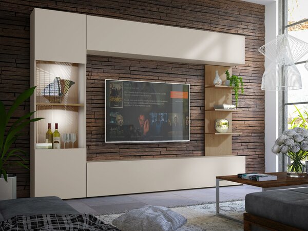 Dnevni boravak Comfivo 210, Kašmir, Hrast, 187x250x30cm