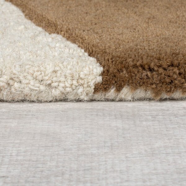Smeđi/bež vunen tepih 120x170 cm Glow – Flair Rugs