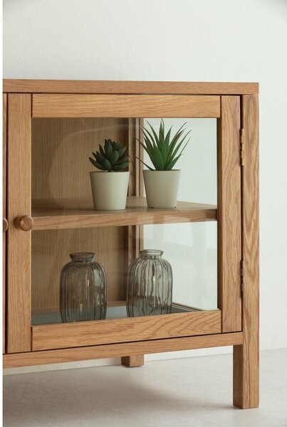TV komoda u dekoru hrasta u prirodnoj boji 160x50x40 cm Ceci – MOME