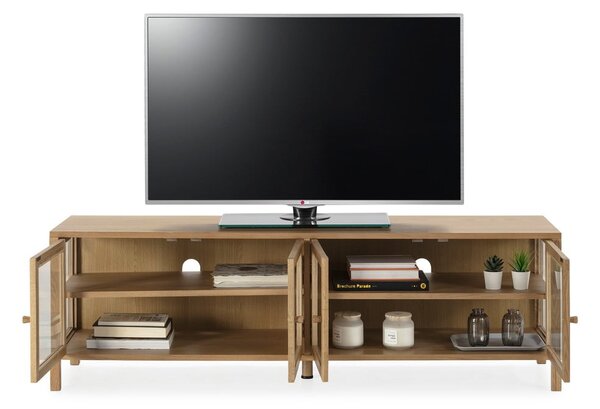 TV komoda u dekoru hrasta u prirodnoj boji 160x50x40 cm Ceci – MOME