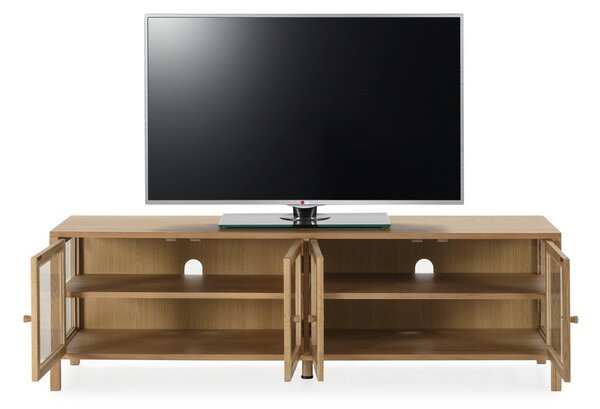 TV komoda u dekoru hrasta u prirodnoj boji 160x50x40 cm Ceci – MOME