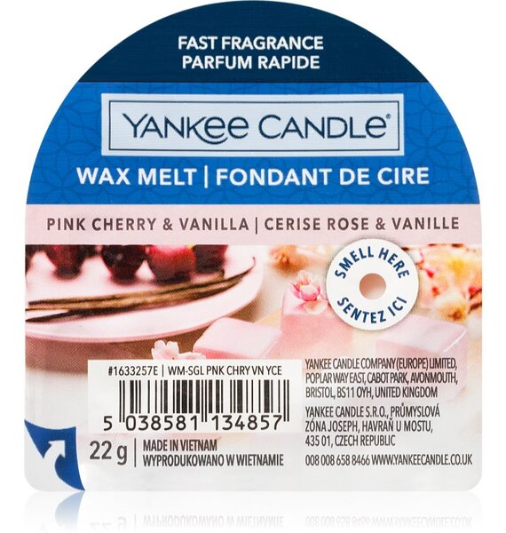 Yankee Candle Pink Cherry & Vanilla vosak za aroma lampu 22 g