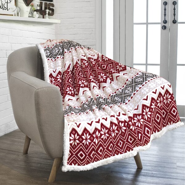Božicna crveno-bijela janjeca deka od mikropliša MERRY HUG Dimenzije: 160 x 200 cm