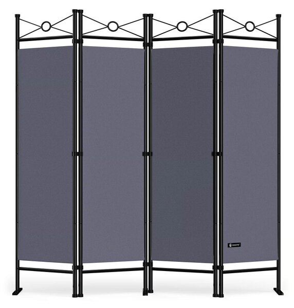 Sklopivi pregradni paravan 180 x 163 cm Crno