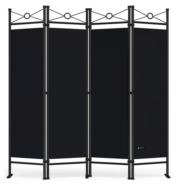 Sklopivi pregradni paravan 180 x 163 cm Crno