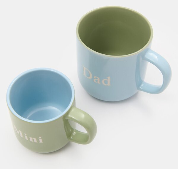 Sinsay - Set šalica s natpisom Dad i Mini