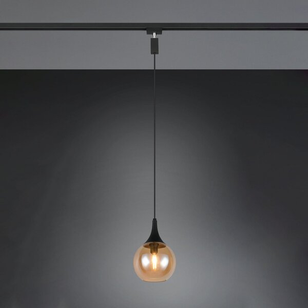 Trio Lighting Lumina viseća svjetiljka za šine DUOline, jantarne boje, prigušiva, Bež, Dnevni boravak/blagovaonica, Staklo
