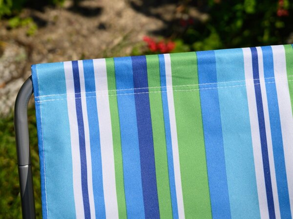 Set 2 kom sklopivih ležaljki za plažu SAND, plavo-bijele