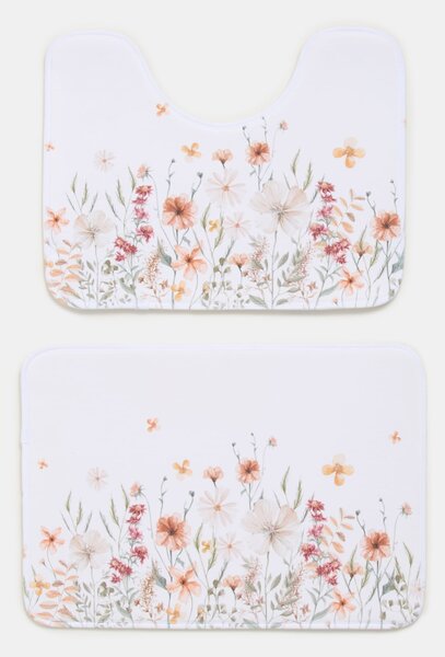 Sinsay - Set kupaonskih tepiha s cvjetnim motivom 2 pack