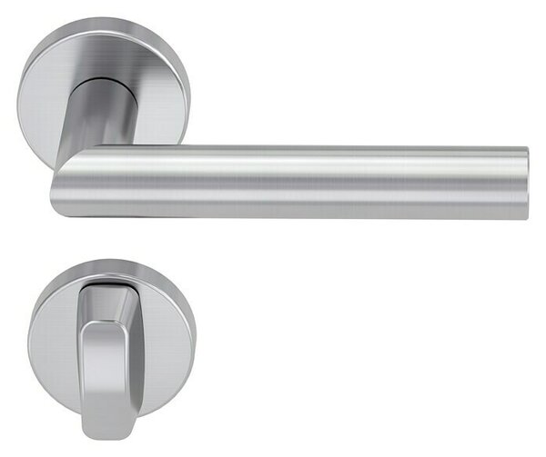 Diamond Doors Set kvaka za sobna vrata Premium WC (Plemeniti čelik, Oblik slova L, Glava s prorezima/kvaka)