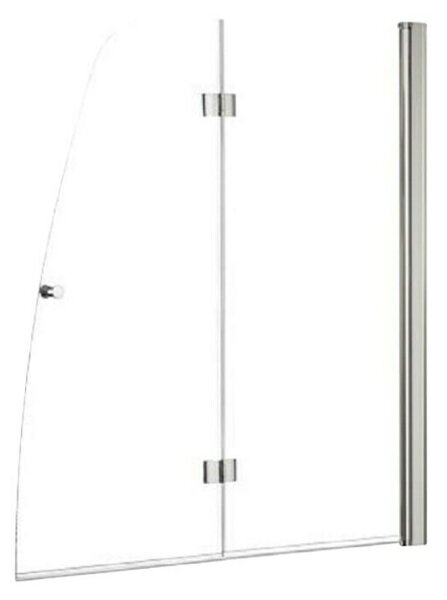 Pregrada za kadu (Š x V: 125 x 140 cm, 2 Kom., Prozirno)