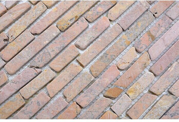 Mozaik pločica Brick (30,5 x 30,5 cm, Crvene boje, Mat)