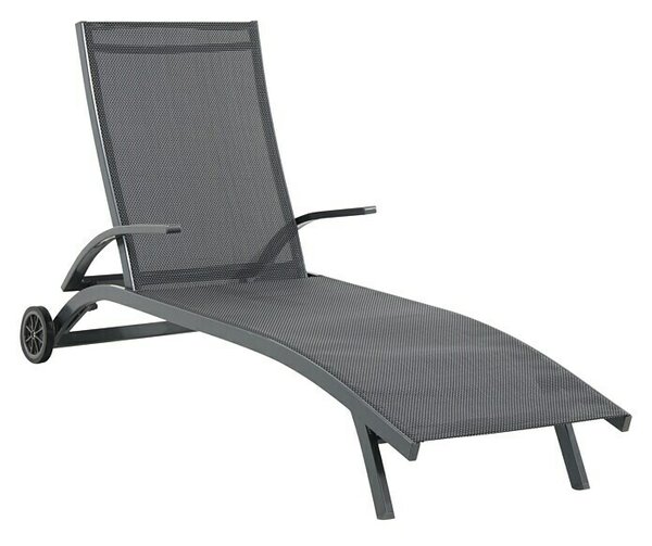 Sunfun Maja Ležaljka za plažu (Š x D: 68 x 192 cm, Sive boje, Aluminij, Mogućnost valjanja)