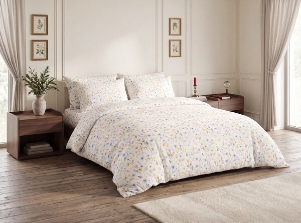 Pamučna posteljina BLUEBELL bijela Dimenzije posteljine: 70 x 90 cm | 140 x 200 cm