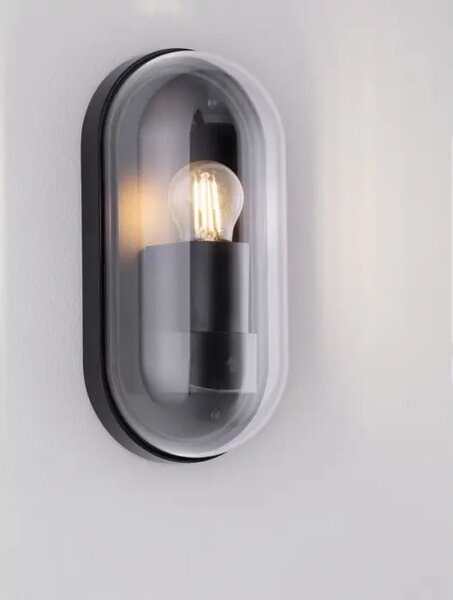 RAFIC ZIDNA LAMPA E27 IP65 CRNA NL9030577