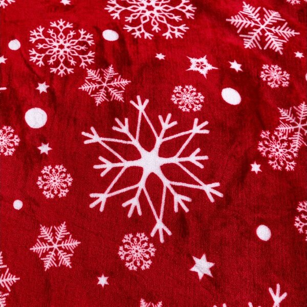 Plahta od mikroplyša SNOWFALL 90x200 cm crvena