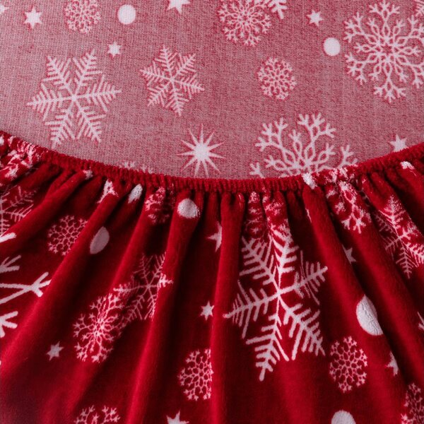 Plahta od mikroplyša SNOWFALL 90x200 cm crvena