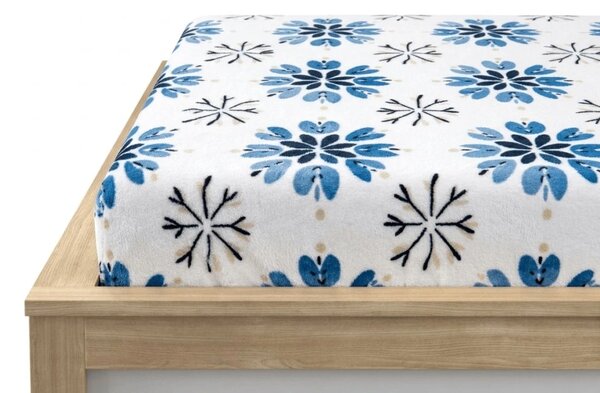 Plahta od mikropliša ICY FLAKES 90x200 cm bijela