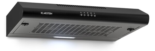 Klarstein Capannina, napa za ugrađivanje ispod ormara, 60 cm, 166 m³ / h, LED, klizni regulator, crna
