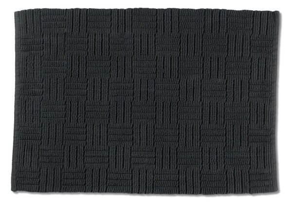 Black Friday - Tamno sivi pamučni kupaonski otirač Kela Leana, 55 x 65 cm