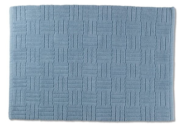 Plavi pamučni kupaonski otirač Kela Leana, 50 x 80 cm