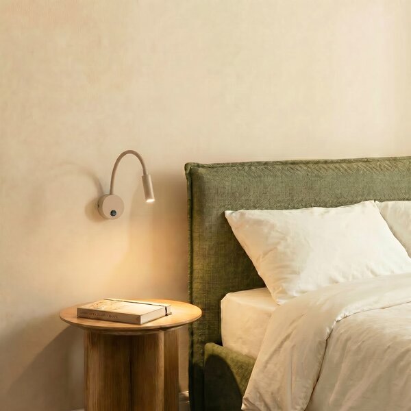 TK Lighting Zidna svjetiljka Lagos, pijesak/crna, G9, visina 45 cm, metal, prigušiva, Bež, spavaća soba, Metal