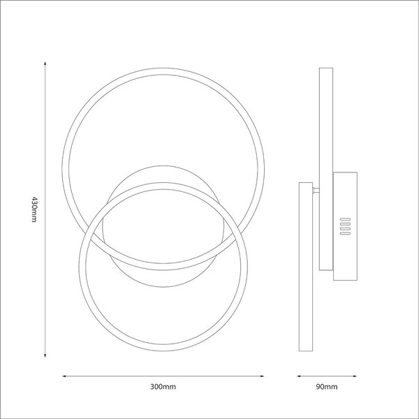 TITANO 12W LED stropna svjetiljka