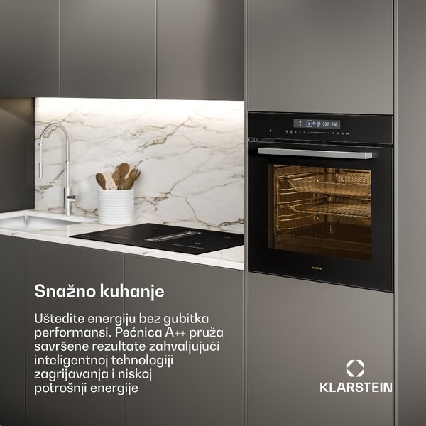 Klarstein Pećnica Airjet | Električna pećnica s funkcijom friteze | 2900 W | 72 L | 60 cm