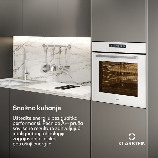 Klarstein Pećnica Airjet | Električna pećnica s funkcijom friteze | 2900 W | 72 L | 60 cm