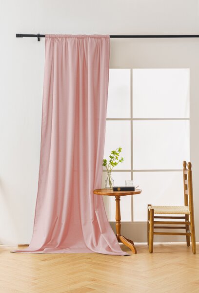 Zavjesa OXFORD LIGHT 140x250 cm, ružičasta Sistem za vješanje: Traka za nabiranje