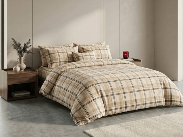 Posteljina mikropliš PLAID krem boje Dimenzije posteljine: 70 x 90 cm | 140 x 200 cm