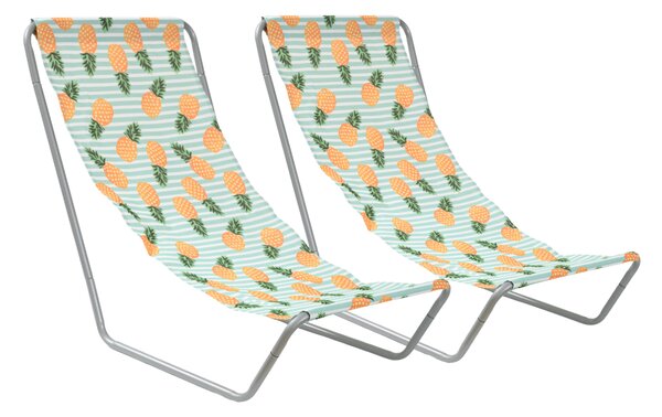 Set od 2 sklopive ležaljke za plažu SAND PINEAPPLE