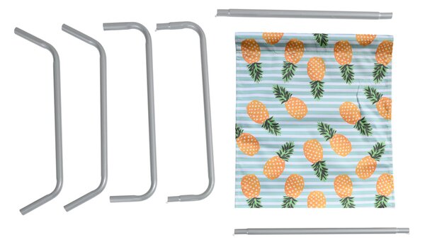 Set 2 kom sklopivih plažnih ležaljki SAND PINEAPPLE, šarene