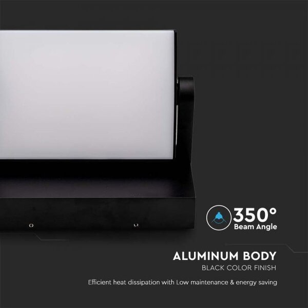 Zidna LED svjetiljka 17W 4000K - IP65 crna 2937 