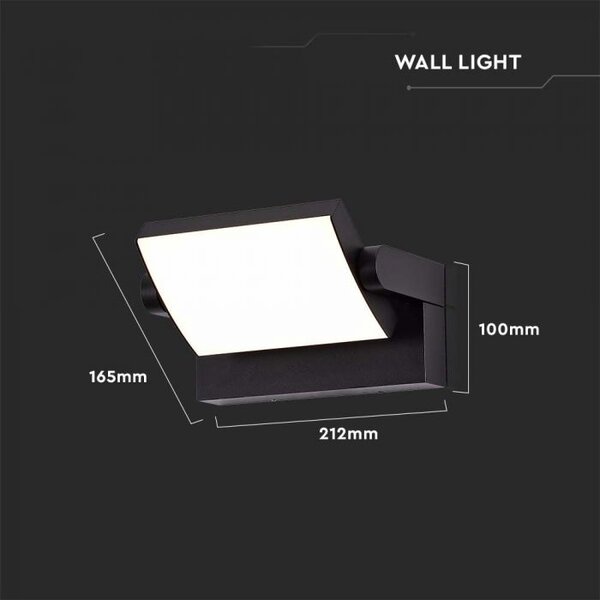 Zidna LED svjetiljka 17W 4000K - IP65 crna 2937 