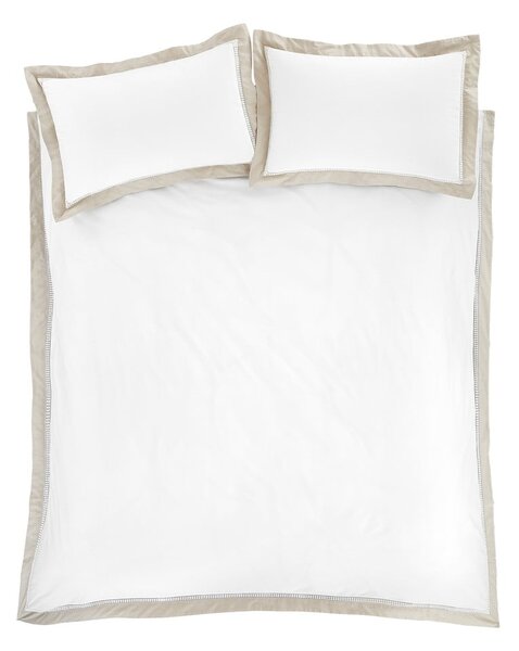 Bijela pamučna posteljina za bračni krevet 200x200 cm Oxford Lace – Bianca