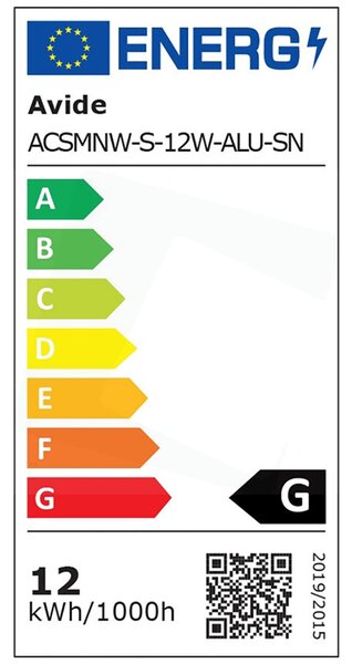 PLAFONJERA LED AVIDE ACSMNW-S-12W-ALU-SN