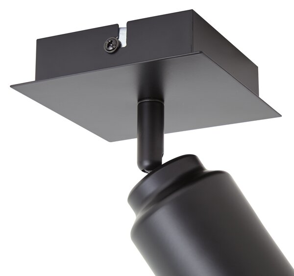 Moderni kupaonski reflektor crni kvadratni IP44 - Ducha