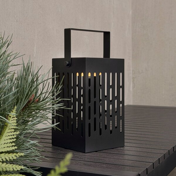 Dyberg Larsen Luma LED solarna svjetiljka, crna, 20 cm, IP44, prigušiva, Crno, Metal, Solarna svjetla