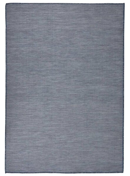 VidaXL Vanjski tepih ravnog tkanja 140 x 200 cm plavi