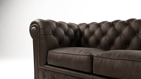 Tamno smeđa baršunasta sofa 184 cm Cambridge - Ropez
