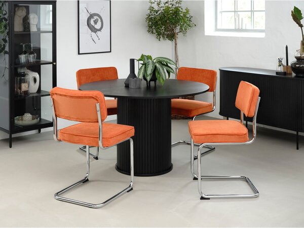 Narančasta blagovaonska stolica od samta Rupert – Unique Furniture