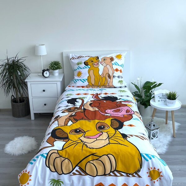 Pamučna dječja posteljina za krevet za jednu osobu 140x200 cm Lion King Africa – Jerry Fabrics
