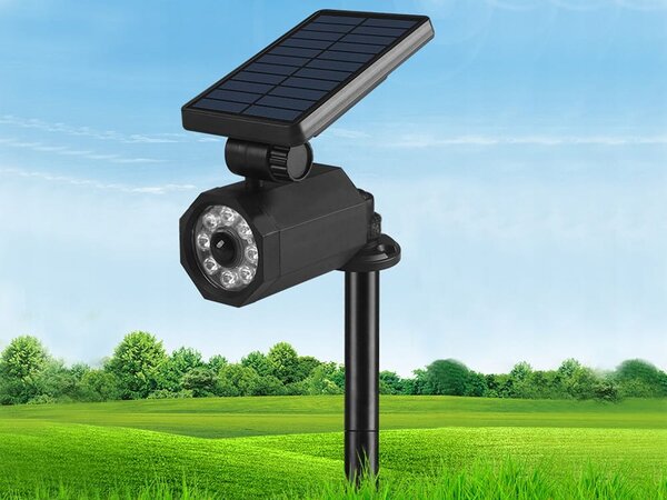 Lažna kamera i svjetiljka solarne LED s pokretnim i sumračnim senzorom